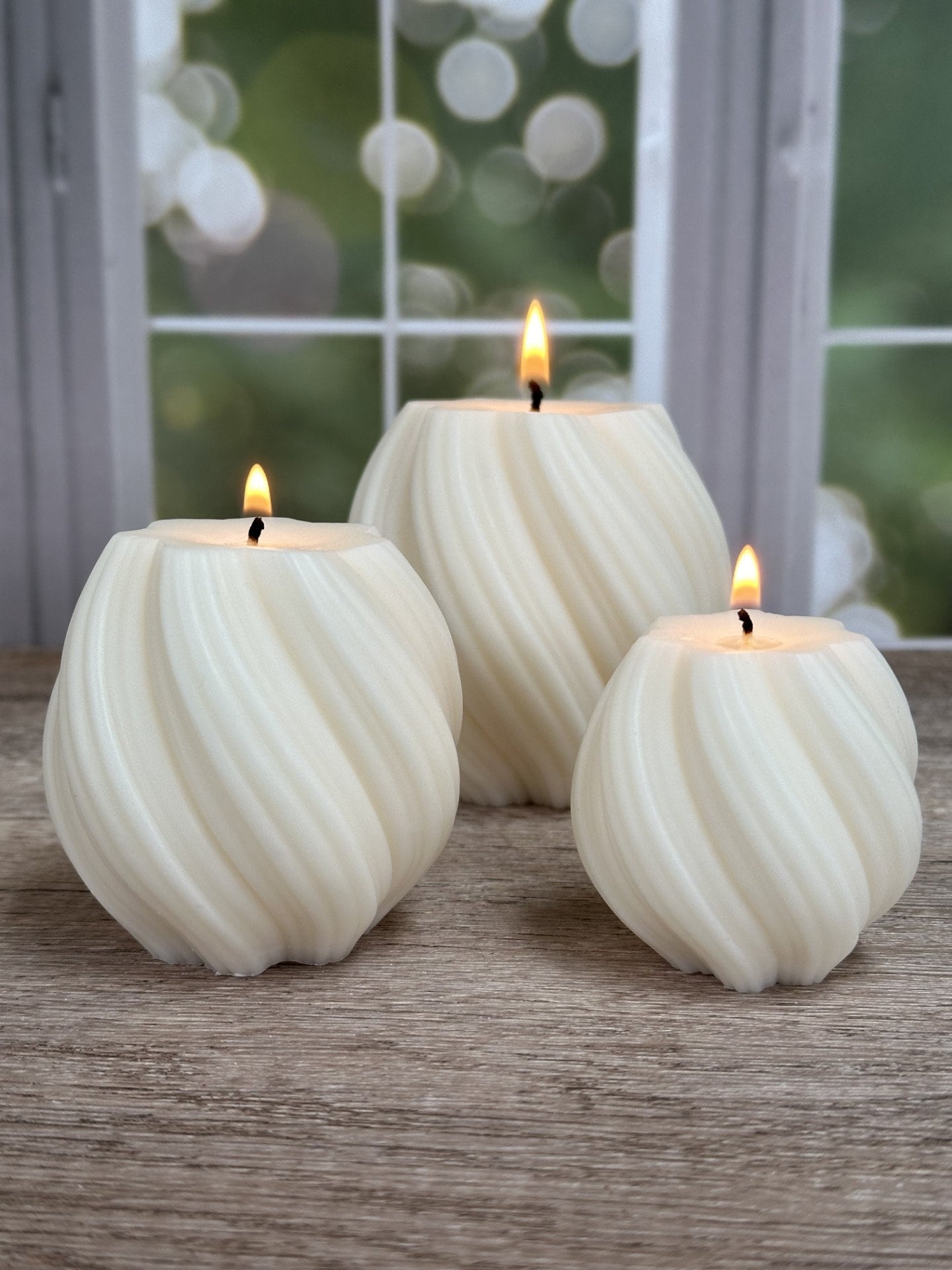 Soy Pillar Candle, Undyed Sculpted Ribbed Pillar Candle, Decorative Cottagecore Candle, Aesthetic Hostess Decor, Gift for Her, Hostess Gift!
