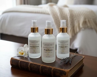 Natural Room + Linen Spray, Essential Oil Infused Home Fragrance, Air Freshener, Fresh Pillow Spray & Fabric Mist, Multiple Scents, 4 oz