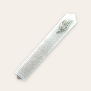 Modern Mezuzah- Mezuzah Case- White Mezuzah- Solid Mezuzah- Classic Mezuzah- Israeli Mezuzah- Handmade Mezuzah-  Judaica- Scroll optional