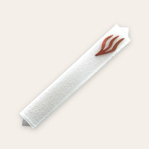 Modern Mezuzah- Mezuzah Case- White Mezuzah- Solid Mezuzah- Classic Mezuzah- Israeli Mezuzah- Handmade Mezuzah-  Judaica- Scroll optional