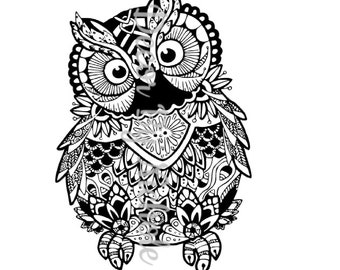 Download Owl Mandala Svg Etsy