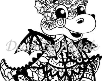 Download Dragon Mandala Svg Etsy