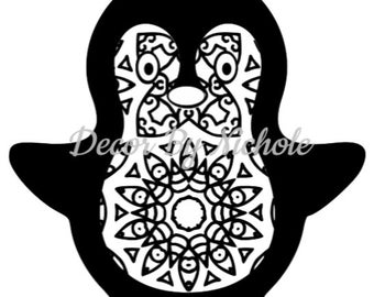 Download Mandala Penguin Svg Etsy