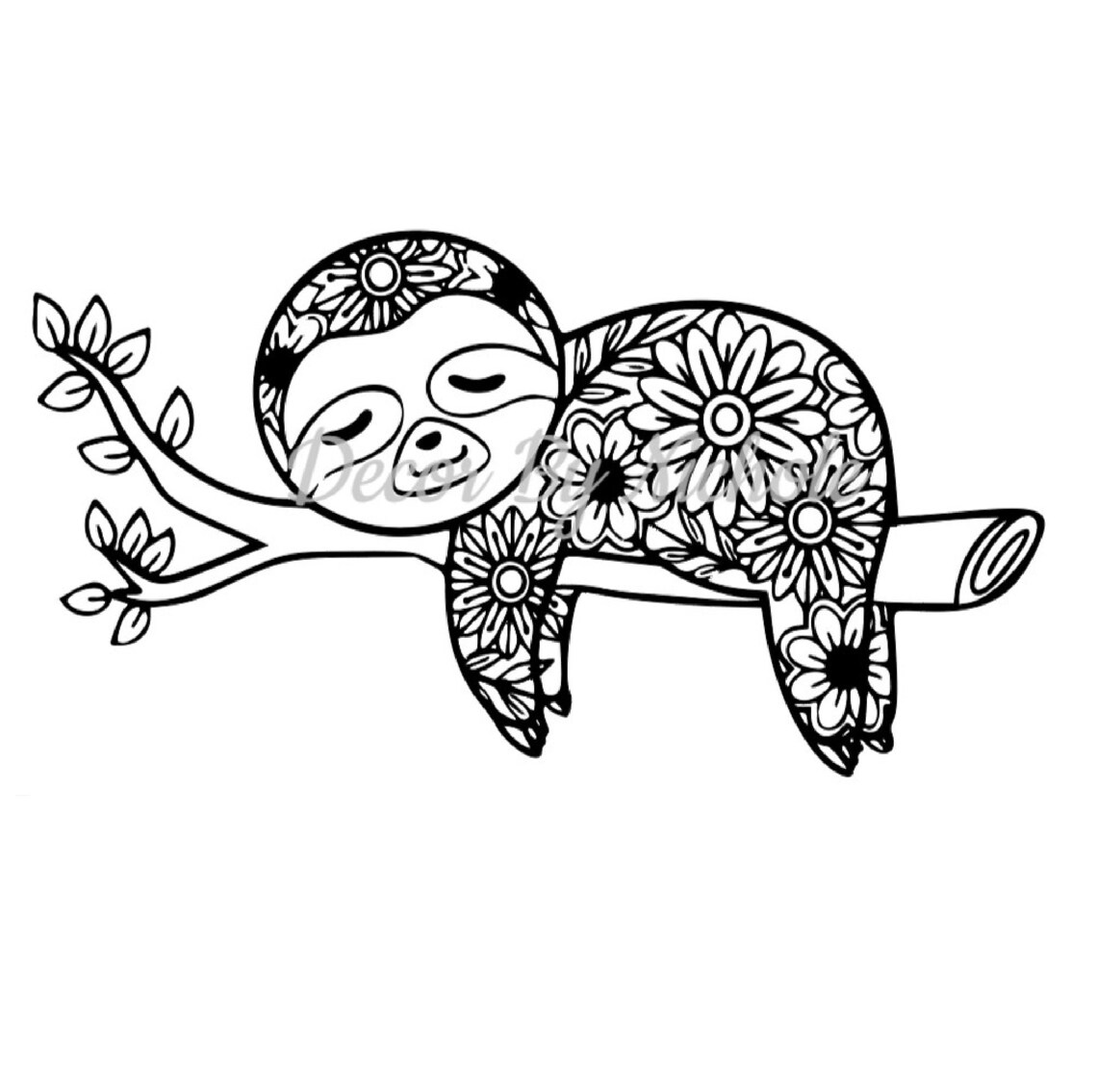 Sloth Mandala SVG | Etsy