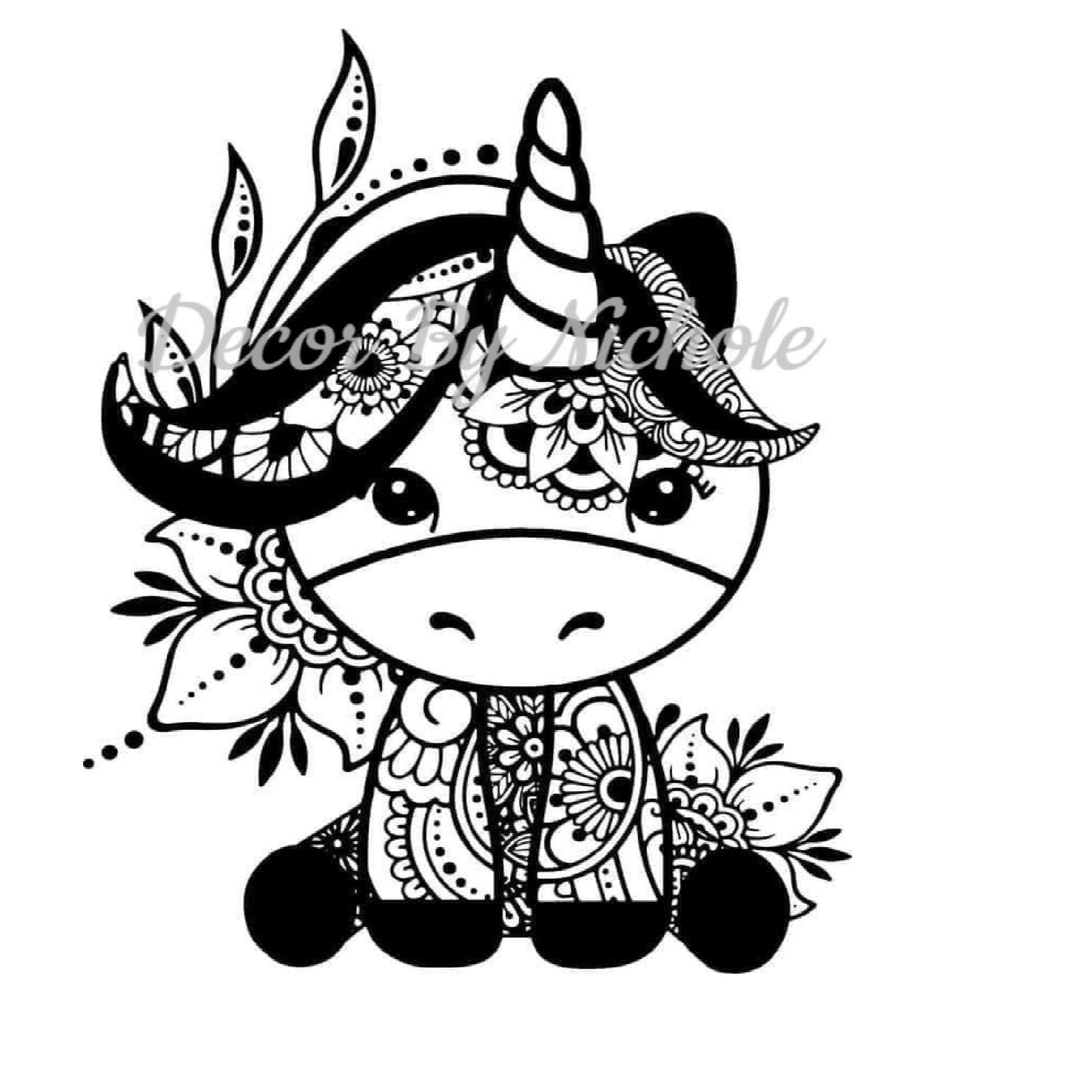 Unicorn Mandala SVG