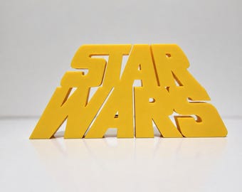 Letrero con el logotipo retro de Star Wars – Impresión 3D