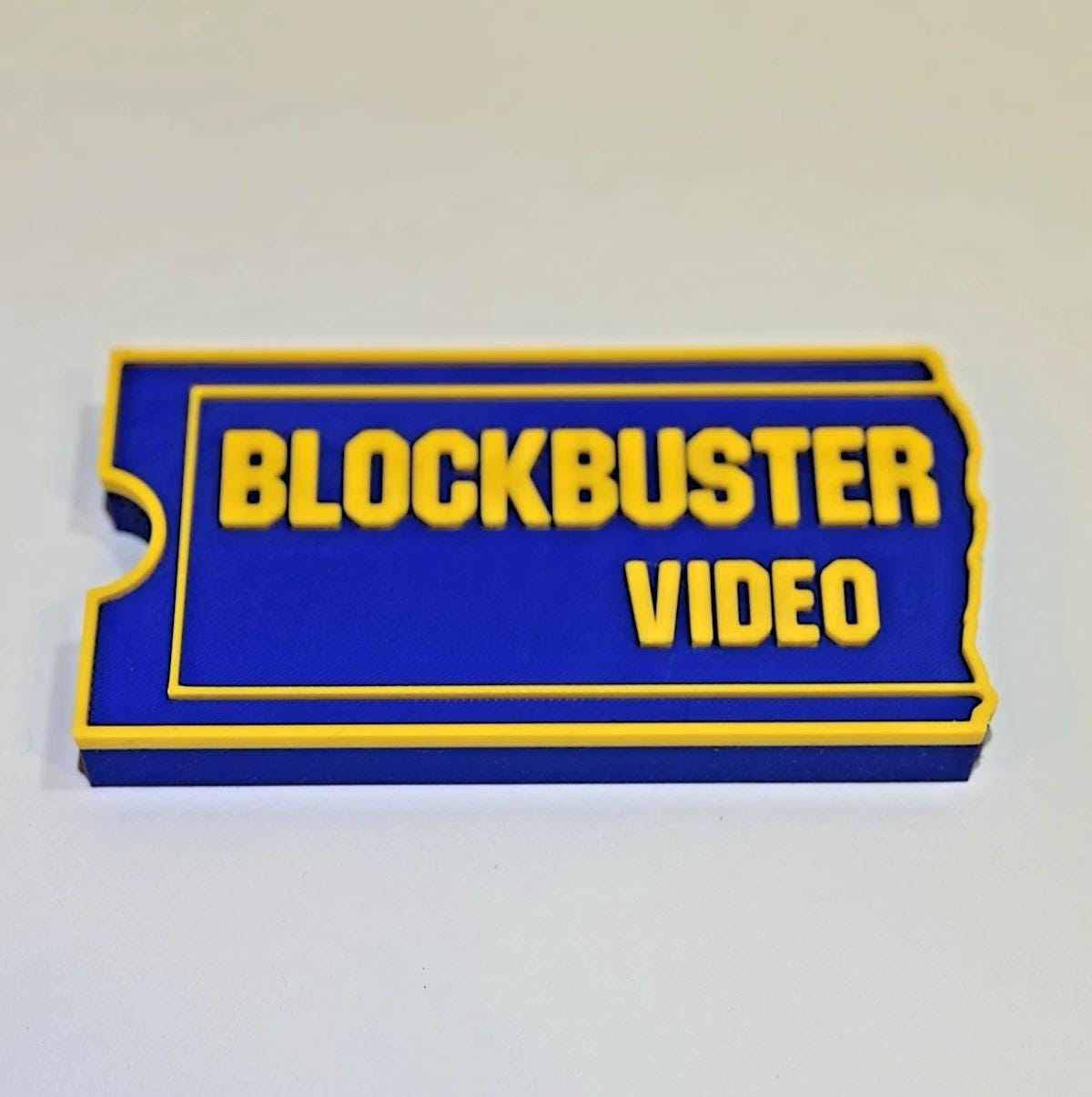3D Printed Blockbuster Video Logo Sign Retro 90s Movie Room Decor ...