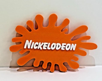 Nickelodeon Splat 3D Printed 90s Logo Sign Display Wall Decor Art