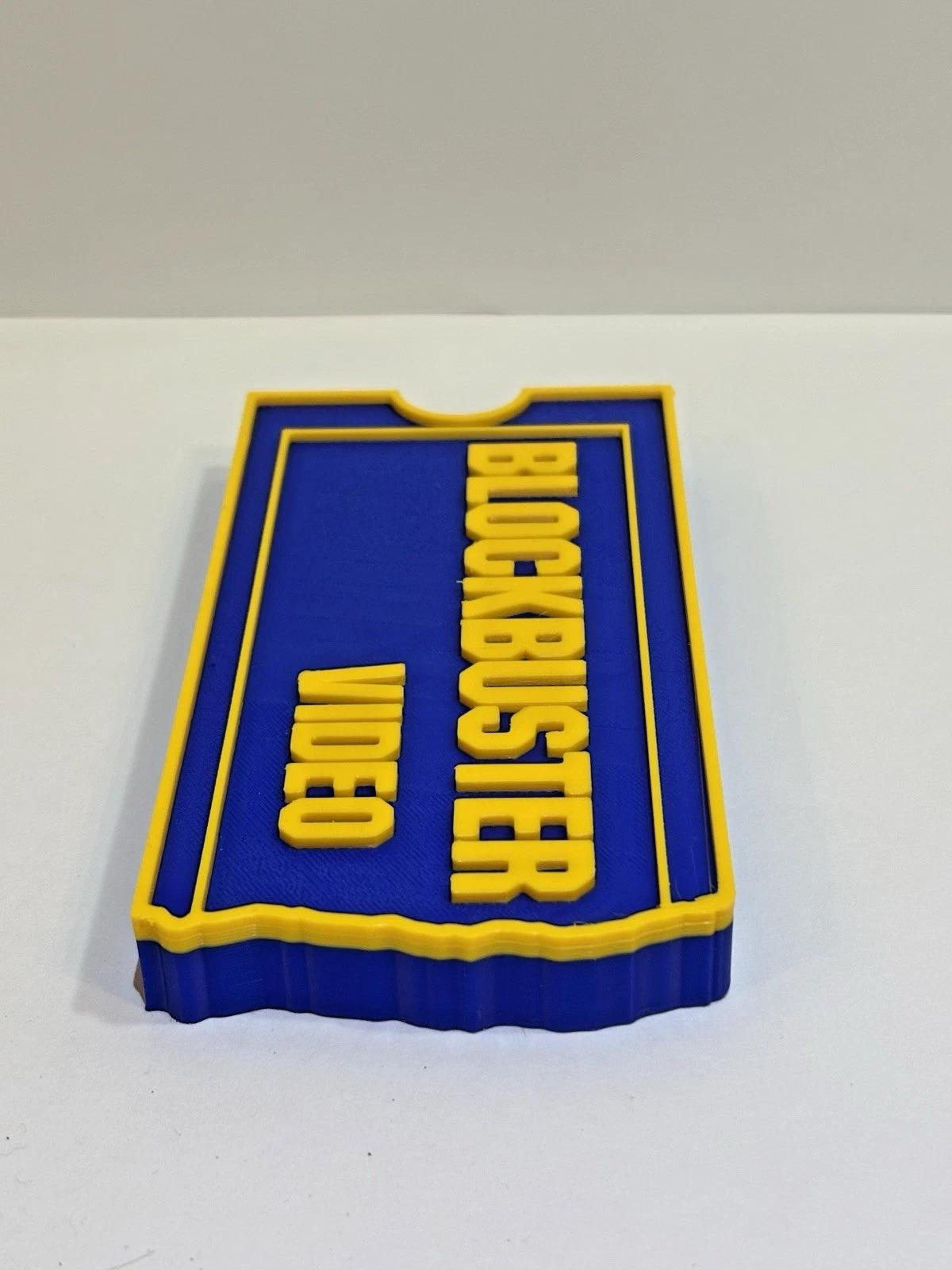3D Printed Blockbuster Video Logo Sign Retro 90s Movie Room Decor ...