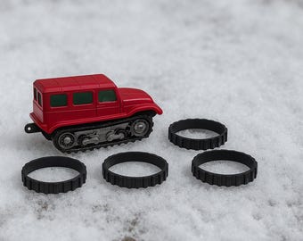 4 pistas Lesney Matchbox Snow-Trac n.° 35 — Blanco, impreso en 3D en TPU flexible