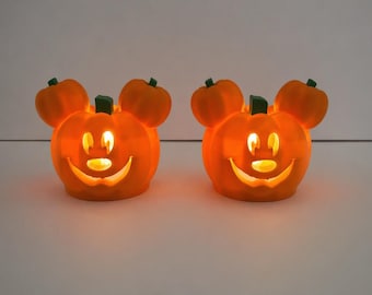ハロウィン ミッキーマウス パンプキン ジャック・オー・ランタン ティーライト/ナイトライト 2個セット