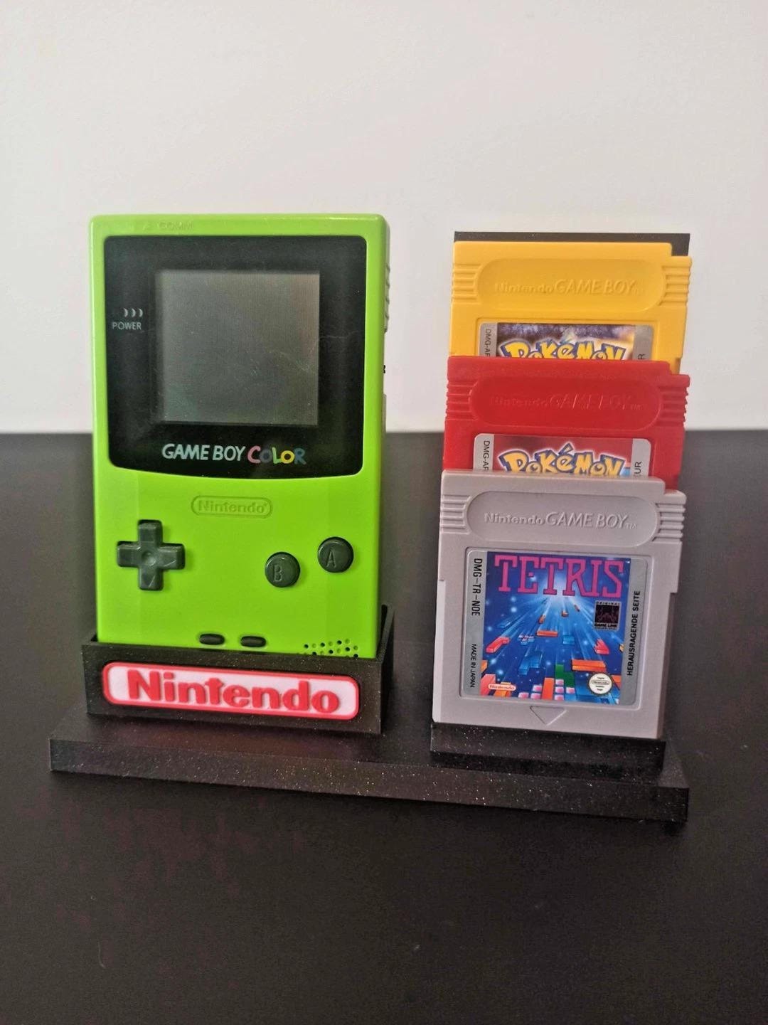 Nintendo Gameboy Color (GBA) Display With Game Cartridges Stand - Etsy