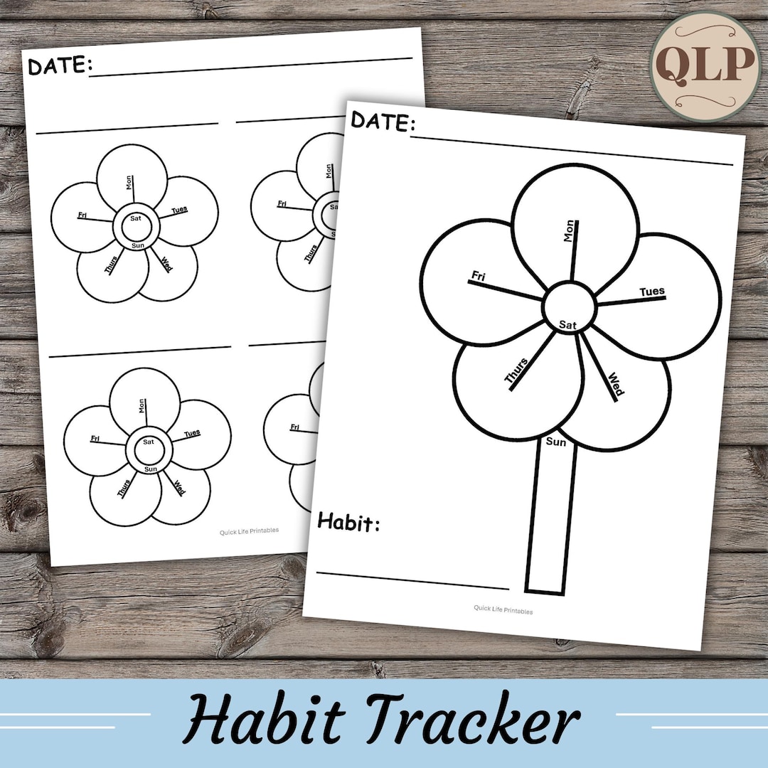 Count Step Progress Tracker Flower Flower Habit Tracker: Fun Printable for Kids & Adults (PDF Download) - Etsy