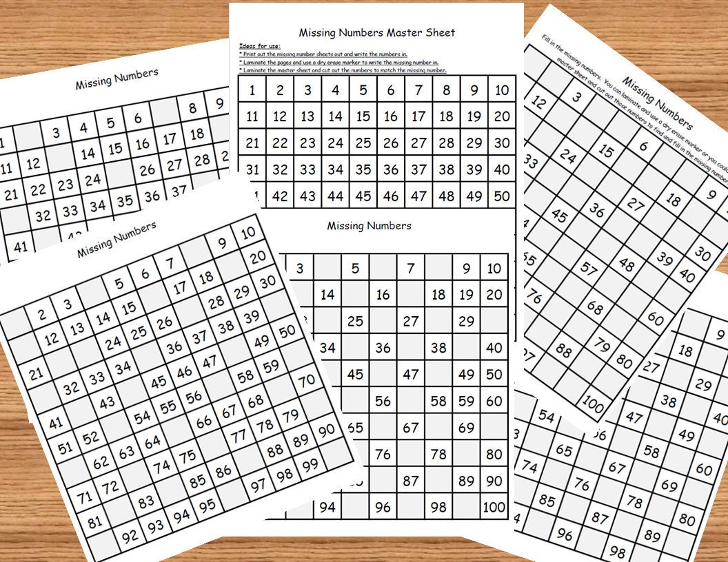 Missing number-math-homeschool-digital file | Etsy