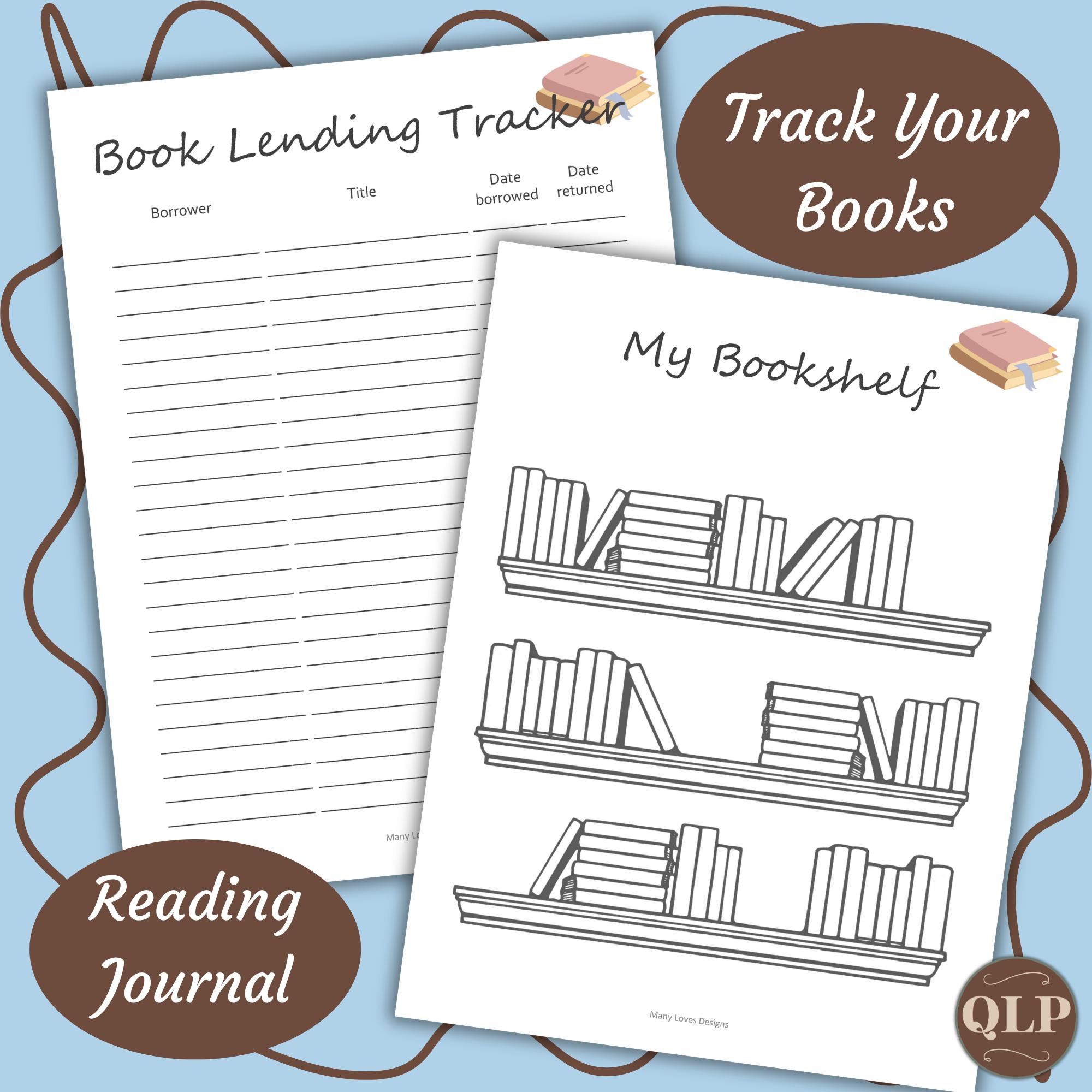 Reading Journal Book Tracker Book Log Printable Book Journal Book ...