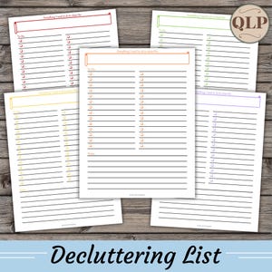 Blank Decluttering Checklist: Customizable Home Organization (PDF)