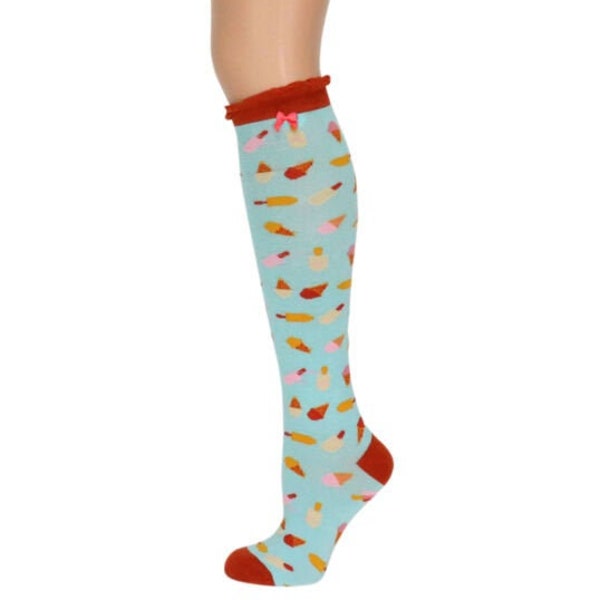 Powder Ladies Ice Cream Knee-High Socks. Ice-cream Dream | birthday gift | treat yourself | lockdown gift | Powder Socks | Ladies Socks