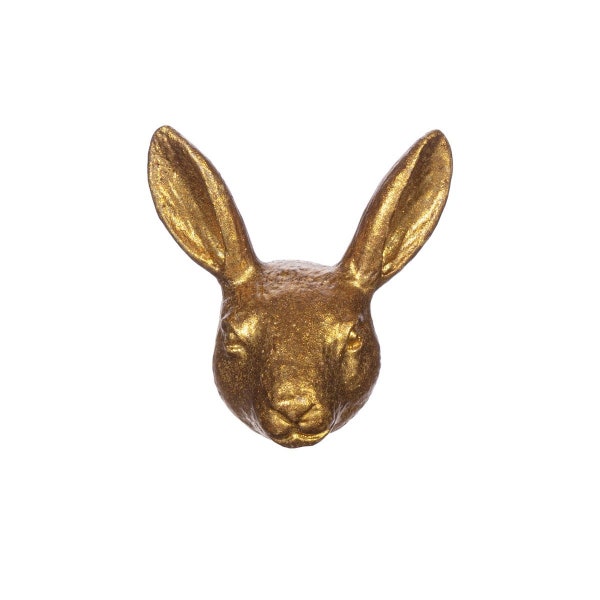Gold Rabbit Head Vintage Drawer Knob | Rustic Hare Gold Door Knob | Vintage | Sass and Belle | Homeware | Spring | Animals | Knobs | Boxfull