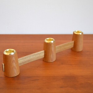 Candlestick 3 flames wood mid century Dänner in Klings
