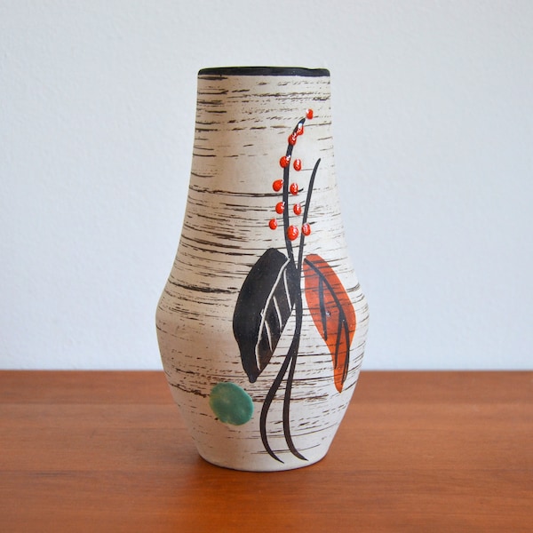 Vase 50er Scheurich fifties mid century 537 17 handgemalt handbemalt vintage 40er