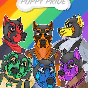 Puppy Pride LGBTQ+ Rainbow Print