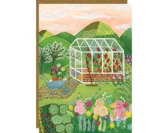 Spring Greenhouse, Slow Living Card, Spring In The Countryside