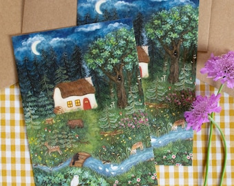 Seasonal Postcard Club , JUNE edition , Illustrated Snail Mail