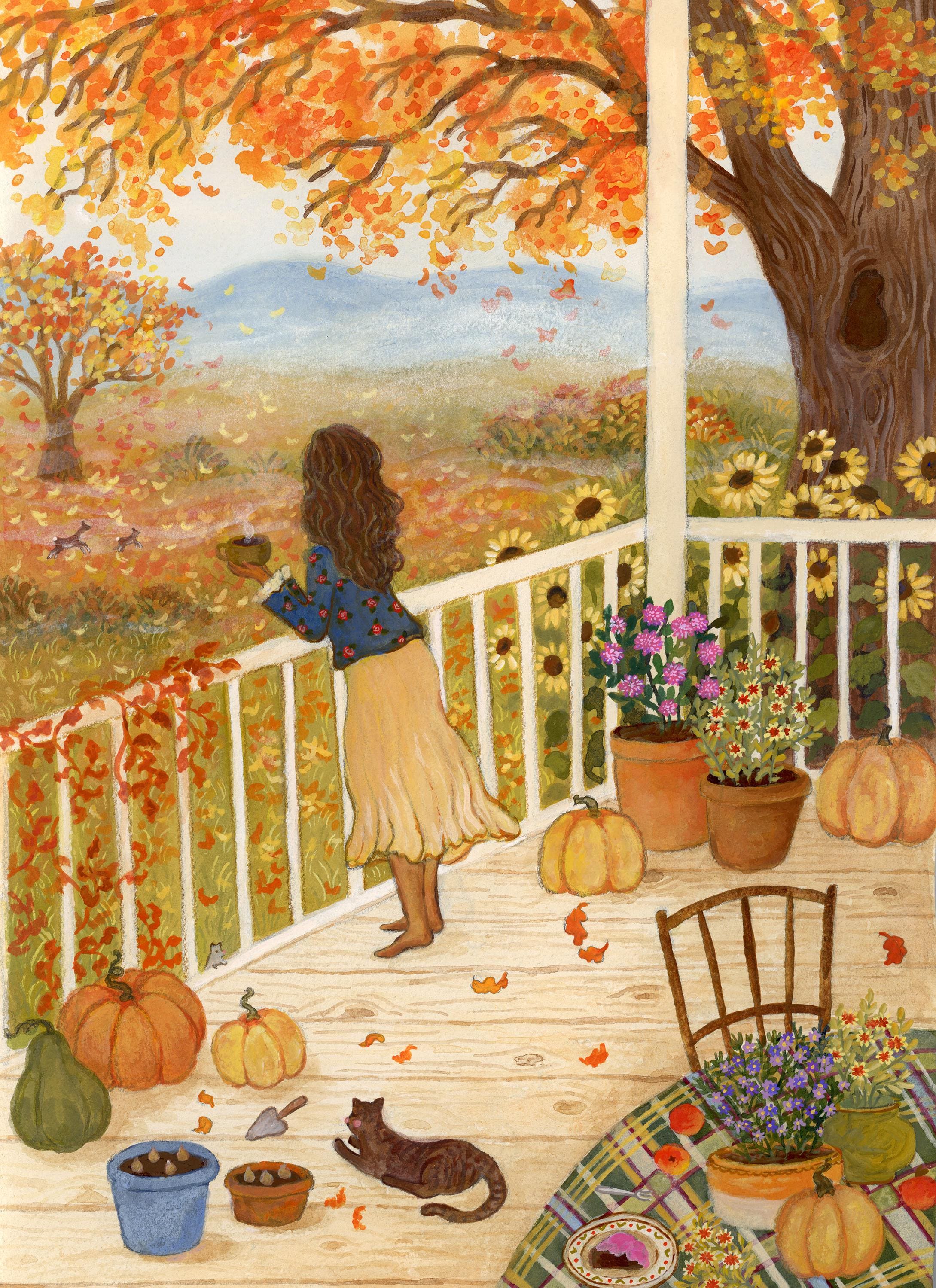 Printable Art, Magic of October Illustration, Autumn Artwork - Etsy