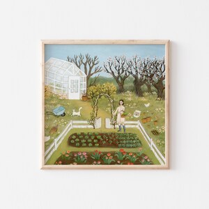 Spring Seedling Illustration, Cottagecore Art, Spring Artprint image 2