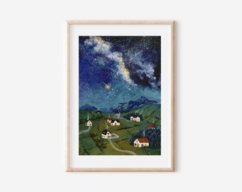 はる　comet at down （夜明けの彗星）　　アクリル画 lightweight_55150eeb42.png