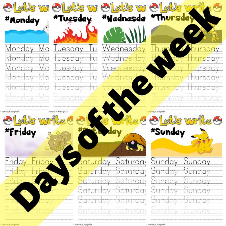 Pokémon Handwriting Time Capsule Worksheets, Easy to Print at Home