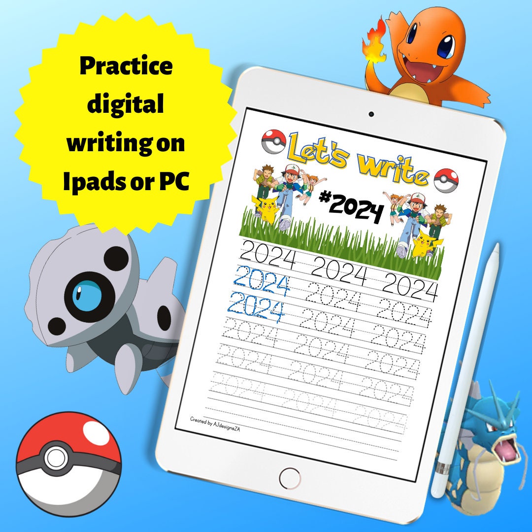 Pokémon Handwriting Time Capsule Worksheets, Easy to Print at Home