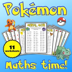 Pokémon Mathebeherrschung: Ultimatives Aufgabenheft zur Advents-Addition | Sofortiger digitaler Download | PDF / PNG-Formate