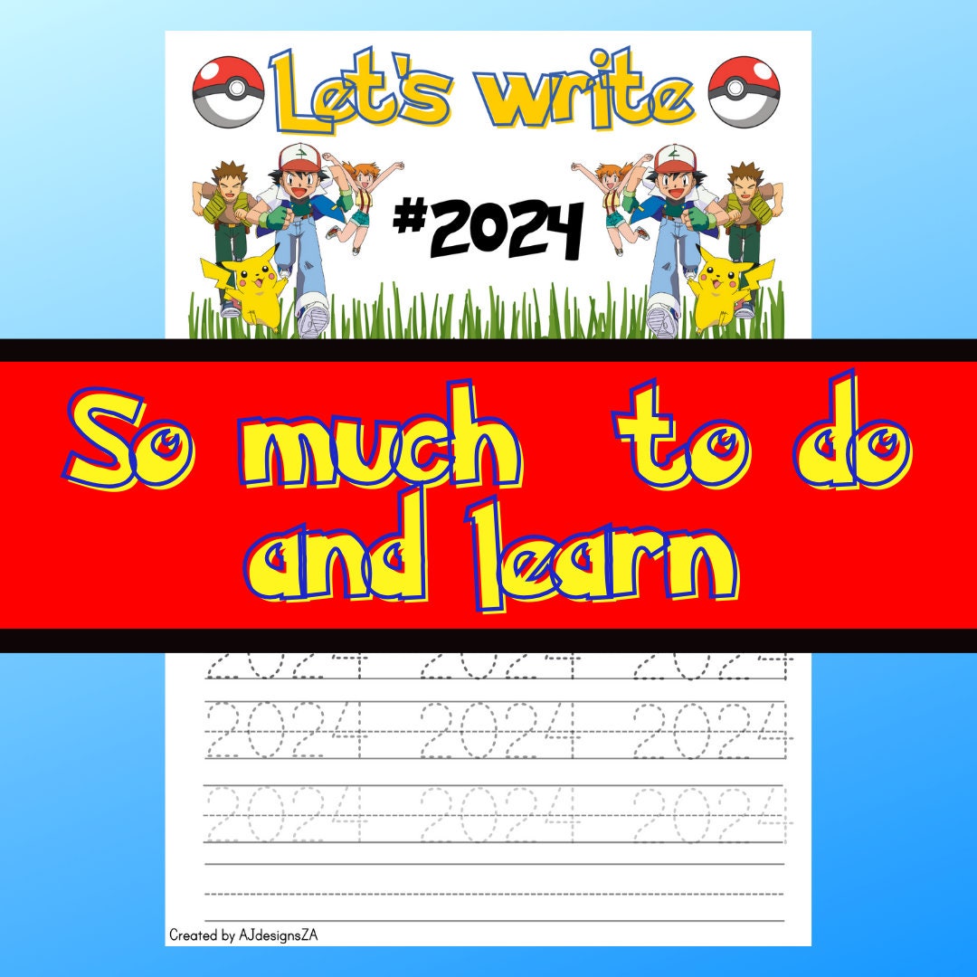 Pokémon Handwriting Time Capsule Worksheets, Easy to Print at Home