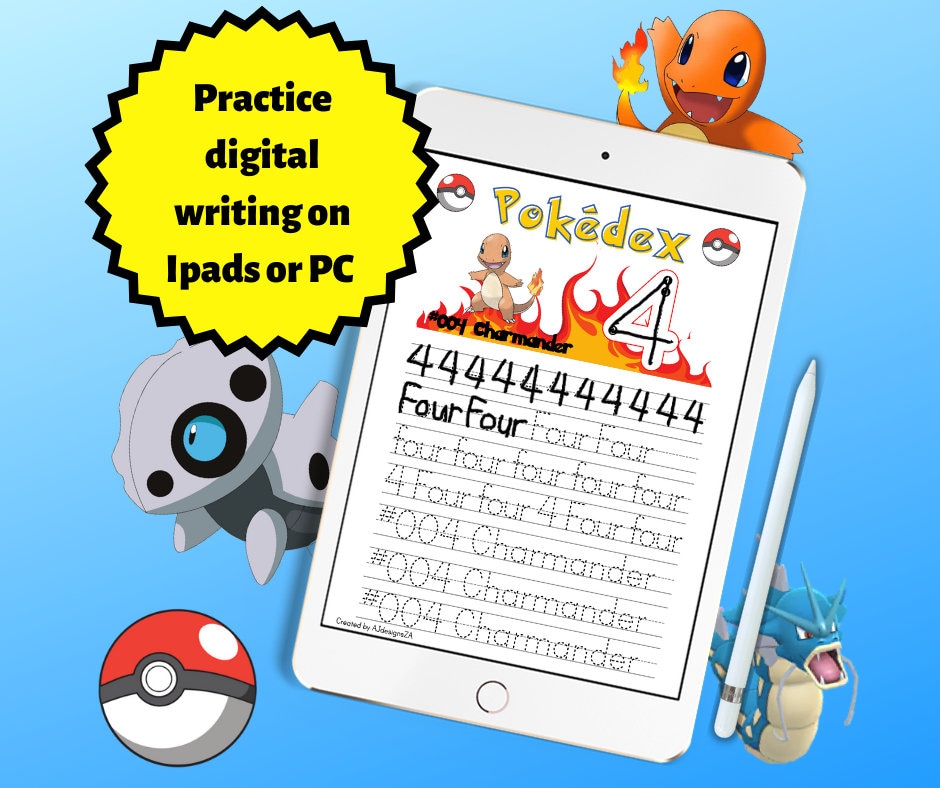 Printable Pokémon Handwriting Sheets for Kids Fun Alphabet Learning