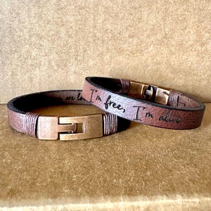 Leather Bracelet For Men, Secret Message Bracelet, Personalize Father's Day Gift, Engrave Jewelry For Son, Boyfriend Husband Graduation Gift