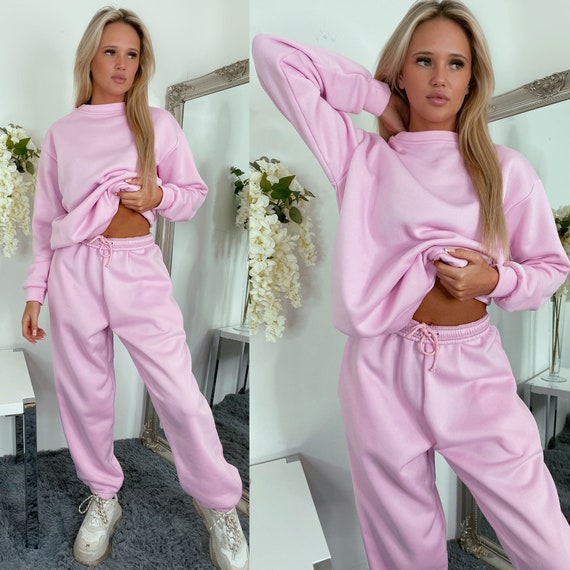 Women Plain Oversize Baggy 2 Pieces Lounge Wear Casual Set Ladies Suit Tracksuit Etsy UK