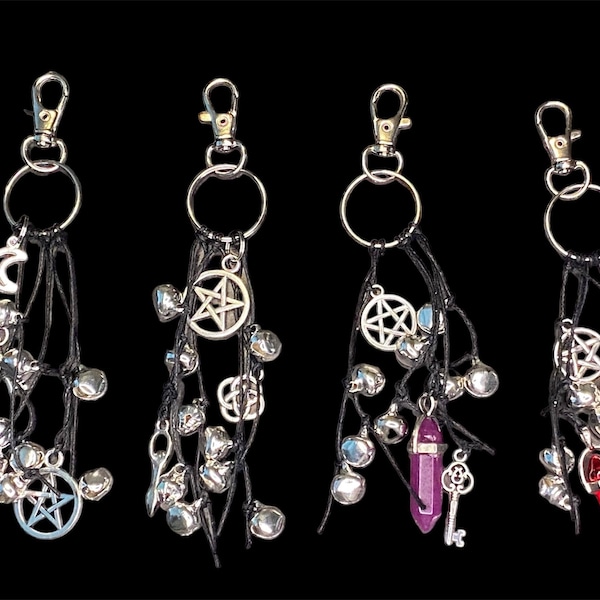 Handcrafted Witches Bells, Witchcraft Protection Bells, Portable, Banishment Repelling, Witchcraft Supplies, Witch Décor, Pagan, Witch Gift