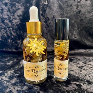 New Beginnings Fragrance Oil, Fresh Starts, Positivity Ritual Spell Oil, Altar & Anointing Magickal Potion, Witch Gift, Uplifting Spiritual