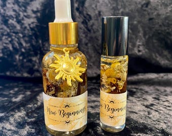 New Beginnings Fragrance Oil, Fresh Starts, Positivity Ritual Spell Oil, Altar & Anointing Magickal Potion, Witch Gift, Uplifting Spiritual