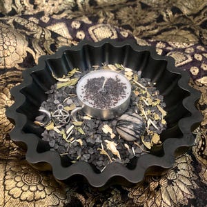 Hekate Offering Salt Bowl Bundle, Goddess Hekate Ritual Kit, Hecate Decor, Witchcraft Altar Bowl, Wicca, Hellenism, Pagan, Greek Mythology