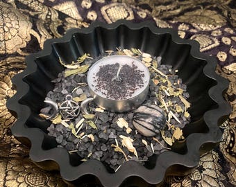 Hekate Offering Salt Bowl Bundle, Goddess Hekate Ritual Kit, Hecate Decor, Witchcraft Altar Bowl, Wicca, Hellenism, Pagan, Greek Mythology