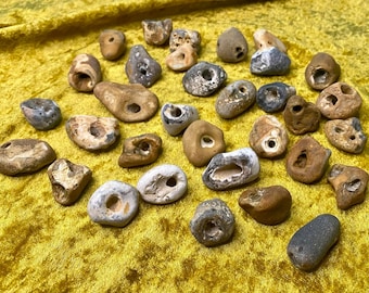 2-4 Celtic Hag Stones (small) Multipack, Odin Stone, Holey, Adder Stone, Pagan, for crafting, talisman, Witch Gift, Wiccan Gift
