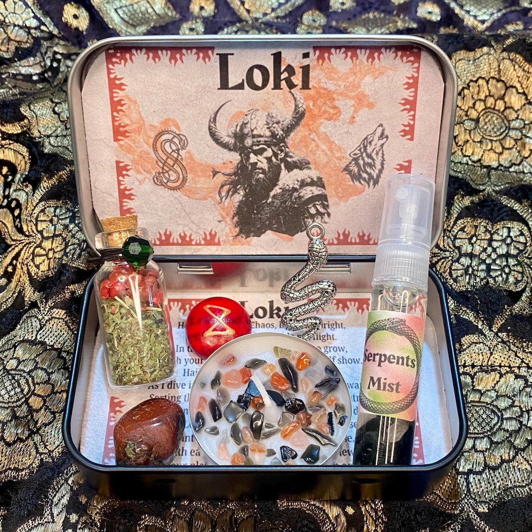Loki Altar Tin: Loki Offering, Shrine, Witchcraft Box, Viking