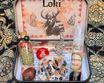 Loki Altar Tin: Loki Offering, Shrine, Witchcraft Box, Viking