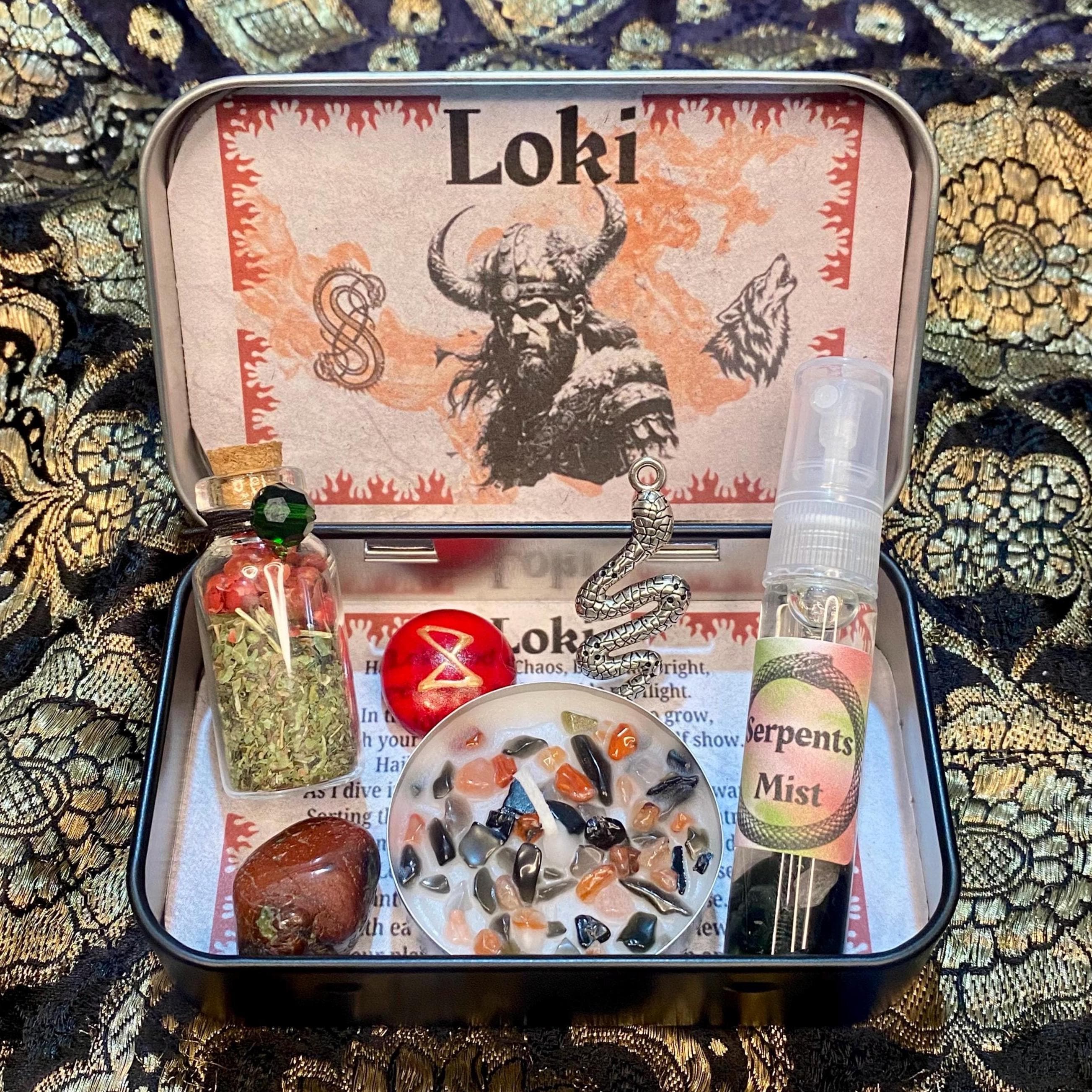 Loki Altar Tin: Loki Offering, Shrine, Witchcraft Box, Viking