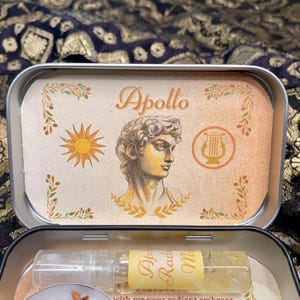 Apollo Altar Tin, Greek God Apollon Shrine Tin, Apollo Offering, Deity Altar, Witchcraft box, Deity decor, Greek God Gift, Hellenism, Wicca image 8