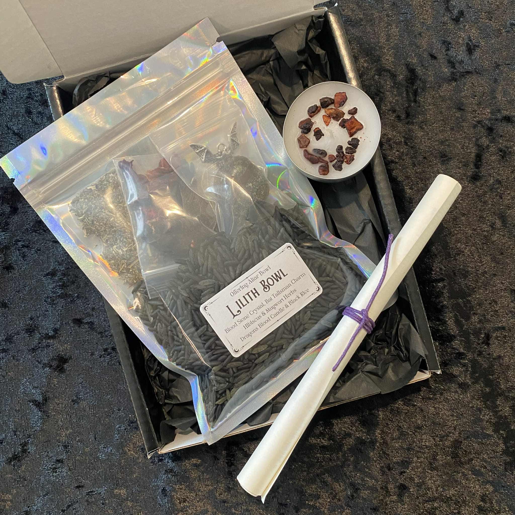 Lilith Bundle Lilith Offering Altar Bowl Bundle, Dark Goddess Ritual Bowl Kit ...