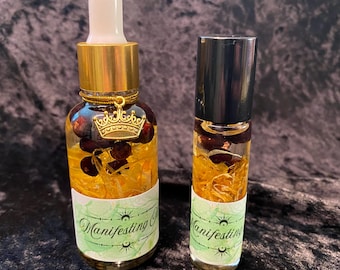 Manifestation Oil, Abundance, Money, Prosperity Ritual, Anointing Oil, Magickal Witch Potion, Spiritual Manifesting Gift, Wiccan gift