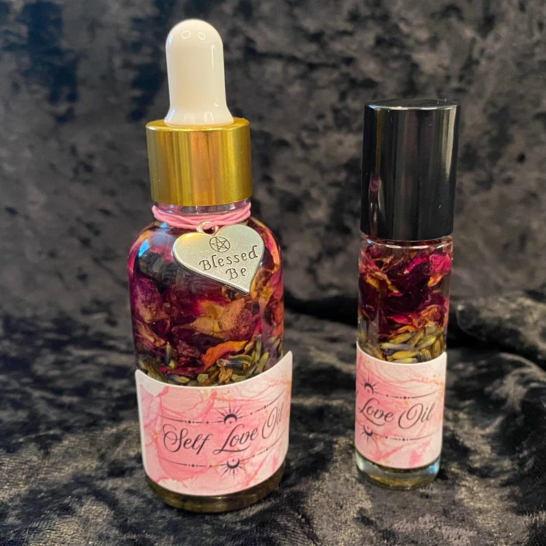 Self Care Oil, Rose & Honey Infusion, Anointing Ritual, Witch Gift image 1